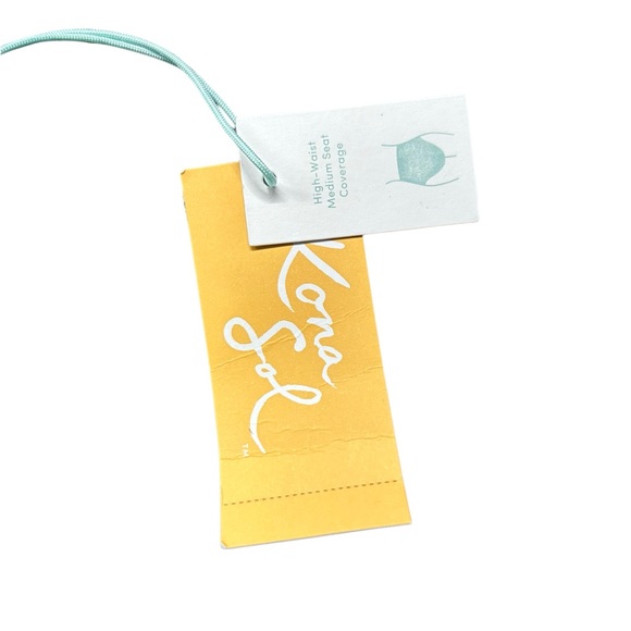 KONA SOL black high waist medium seat coverage swim bottoms size small 4/6 NWT - Picture 2 of 5